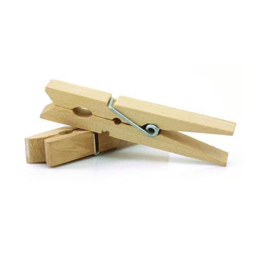 Image of Creativity Street® PAC3658-01 Wood Spring Clothespins, 3.38" Length, Natural, 50/pack