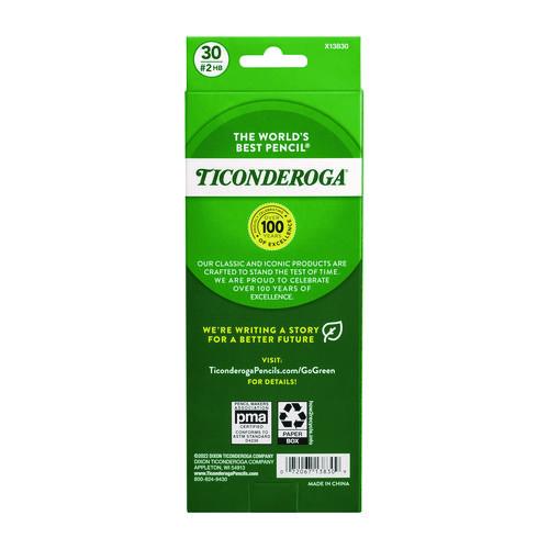 Image of Ticonderoga® X13830 Pre-Sharpened Pencil, Hb (#2), Black Lead, Yellow Barrel, 30/pack