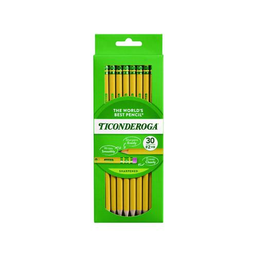 Image of Ticonderoga® X13830 Pre-Sharpened Pencil, Hb (#2), Black Lead, Yellow Barrel, 30/pack