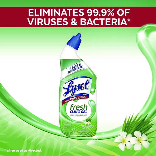 Image of LYSOL® Brand 19200-98015 Cling and Fresh Toilet Bowl Cleaner, Forest Rain Scent, 24 oz, 2/Pack