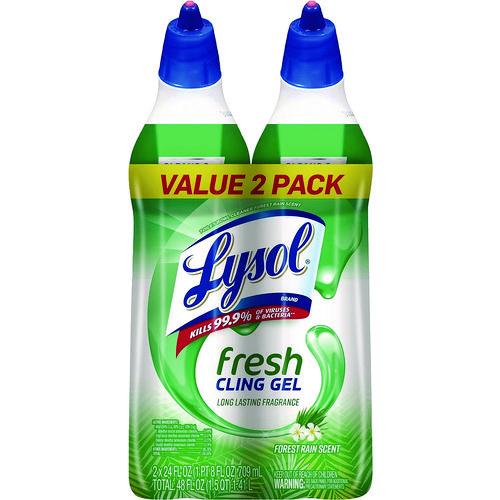 Image of LYSOL® Brand 19200-98015 Cling and Fresh Toilet Bowl Cleaner, Forest Rain Scent, 24 oz, 2/Pack