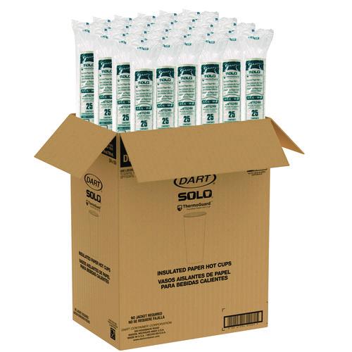 Image of SOLO® DWTG24W Thermoguard Insulated Paper Hot Cups, 24 oz, White Sustainable Forest Design, 600/Carton
