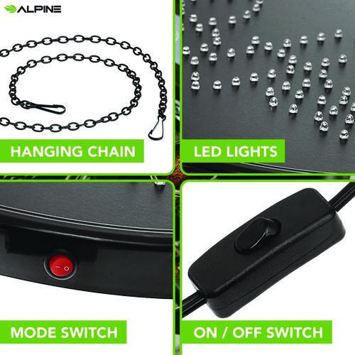 Image of Alpine Industries ALP49705MK LED Oval Coffee Sign, 23 x 14, Black Frame, Blue/Red Graphics