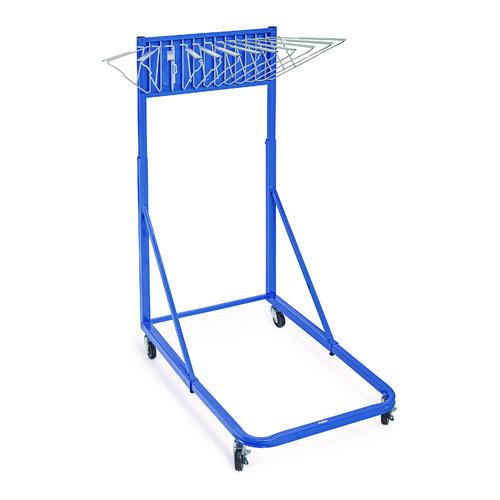 Image of AdirOffice ADI613BLUMK Blueprint Storage Cabinet Rolling Stand, Assorted Document Sizes Accomodated, 27" x 28.5" to 46.5" x 46" to 66", Blue