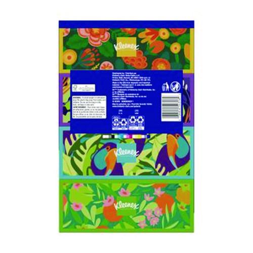 Image of Kleenex® 54316 Ultra Soft Facial Tissue, 3-Ply, White, 120 Sheets/Box, 4 Boxes/Pack, 8 Packs/Carton