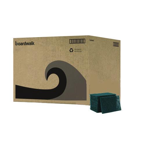 Image of Boardwalk® 86LGI Heavy-Duty Scouring Pad, 6 x 9, Green, 15/Carton