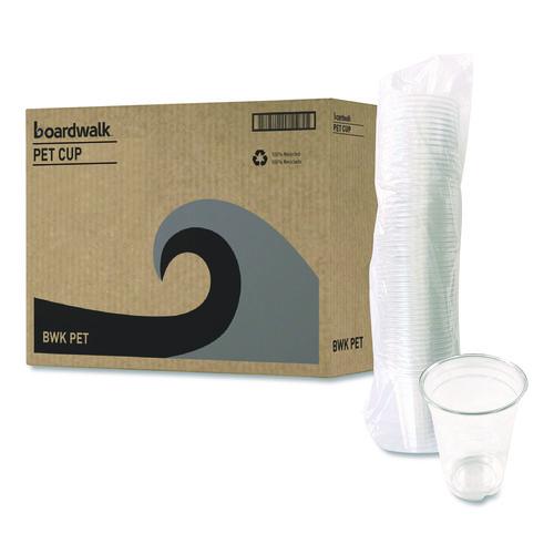 Image of Boardwalk® BWKPET14 Clear Plastic PET Cups, 14 oz, 50/Bag, 20 Bags/Carton