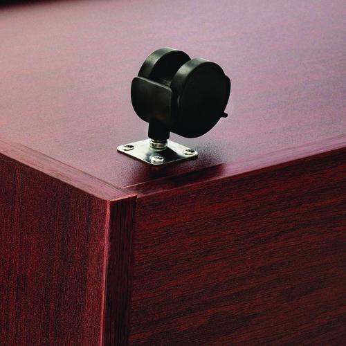 Image of AdirOffice 624MAKIT1 20-Slot Mobile Rolling Wood Blueprint Storage Cabinet Roll File Large Document Organizer, 15.25 x 13.25 x 24.75, Mahogany