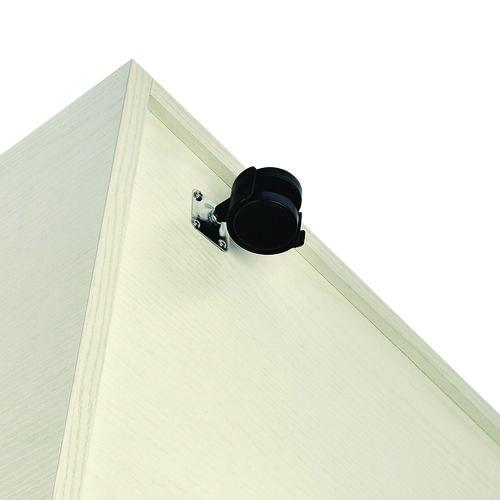 Image of AdirOffice 624WHIKIT1 20-Slot Mobile Rolling Wood Blueprint Storage Cabinet Roll File Large Document Organizer, 15.25 x 13.25 x 24.75, White