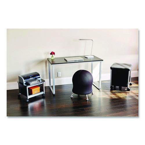 Image of Safco® 4750PI Zenergy Ball Chair, Backless, Supports Up to 250 lb, Pink Fabric Seat, Silver Base