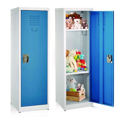 Image of AdirOffice ADI62901BLU Steel Storage Locker, 1 Compartment, 15 x 15 x 48, Blue