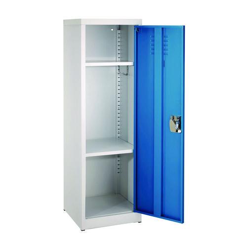 Image of AdirOffice ADI62901BLU Steel Storage Locker, 1 Compartment, 15 x 15 x 48, Blue