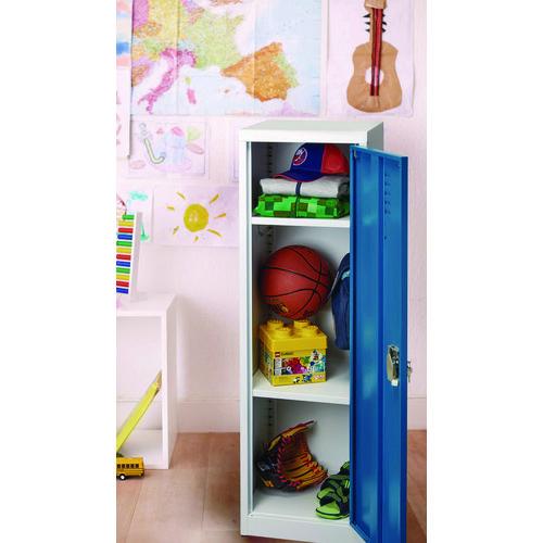 Image of AdirOffice ADI62901BLU Steel Storage Locker, 1 Compartment, 15 x 15 x 48, Blue