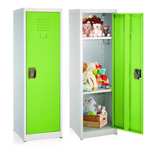 Image of AdirOffice ADI62901GRNPKG1 Steel Storage Locker, 1 Compartment, 15 x 15 x 48, Green