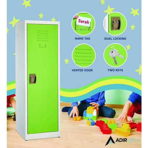 Image of AdirOffice ADI62901GRNPKG1 Steel Storage Locker, 1 Compartment, 15 x 15 x 48, Green