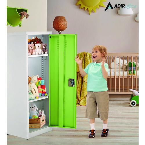 Image of AdirOffice ADI62901GRNPKG1 Steel Storage Locker, 1 Compartment, 15 x 15 x 48, Green