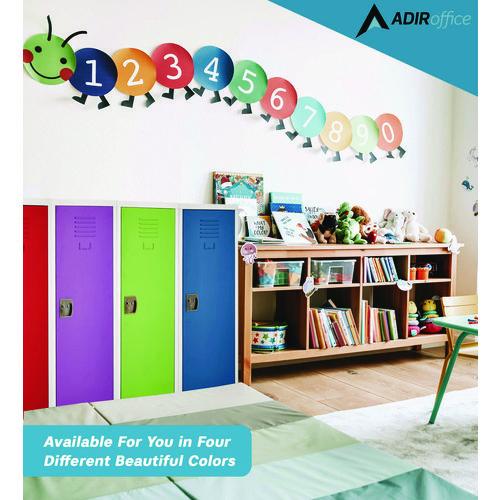 Image of AdirOffice ADI62901GRNPKG1 Steel Storage Locker, 1 Compartment, 15 x 15 x 48, Green