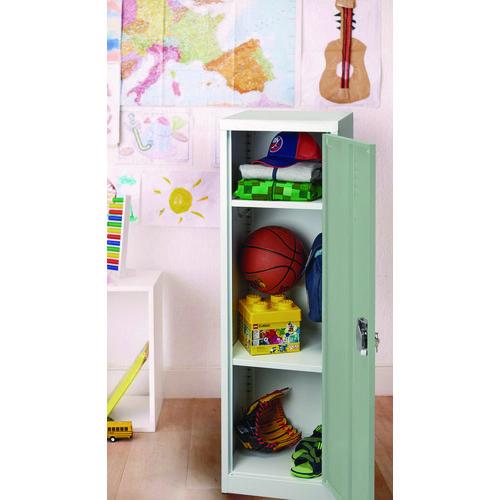 Image of AdirOffice ADI62901MGRN Steel Storage Locker, 1 Compartment, 15 x 15 x 48, Misty Green