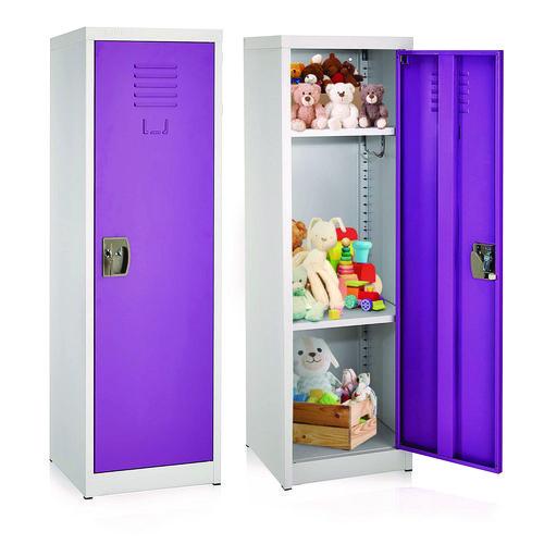 Image of AdirOffice ADI62901PUR Steel Storage Locker, 1 Compartment, 15 x 15 x 48, Purple