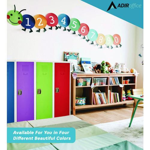 Image of AdirOffice ADI62901PUR Steel Storage Locker, 1 Compartment, 15 x 15 x 48, Purple