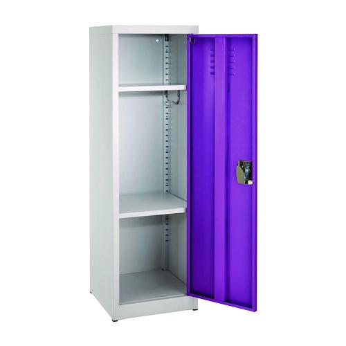 Image of AdirOffice ADI62901PUR Steel Storage Locker, 1 Compartment, 15 x 15 x 48, Purple
