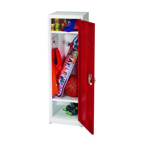 Image of AdirOffice ADI62901REDPKG1 Steel Storage Locker, 1 Compartment, 15 x 15 x 48, Red