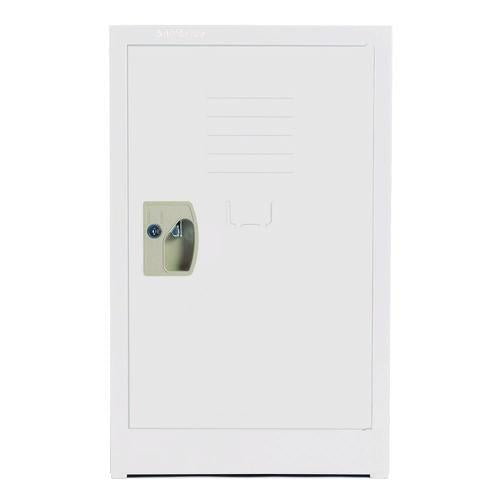 Image of AdirOffice ADI62902WHI Steel Storage Locker, 1 Compartment, 15 x 15 x 24, White