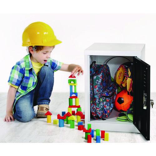 Image of AdirOffice ADI62902BLK Steel Storage Locker, 1 Compartment, 15 x 15 x 24, Black