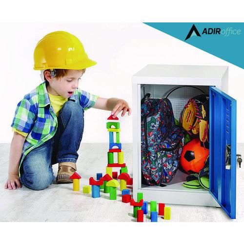 Image of AdirOffice ADI62902BLUPKG1 Steel Storage Locker, 1 Compartment, 15 x 15 x 24, Blue