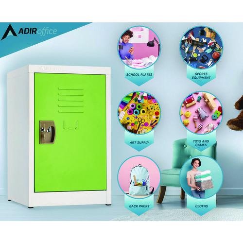 Image of AdirOffice ADI62902GRNMK Steel Storage Locker, 1 Compartment, 15 x 15 x 24, Green