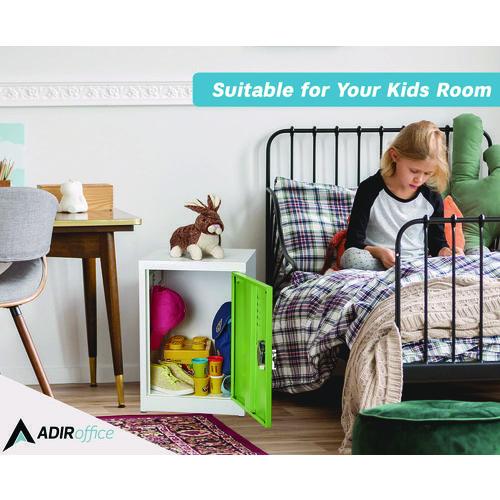 Image of AdirOffice ADI62902GRNMK Steel Storage Locker, 1 Compartment, 15 x 15 x 24, Green