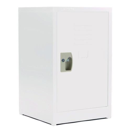 Image of AdirOffice ADI62902WHI Steel Storage Locker, 1 Compartment, 15 x 15 x 24, White