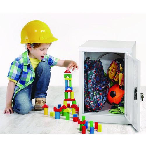 Image of AdirOffice ADI62902WHI Steel Storage Locker, 1 Compartment, 15 x 15 x 24, White