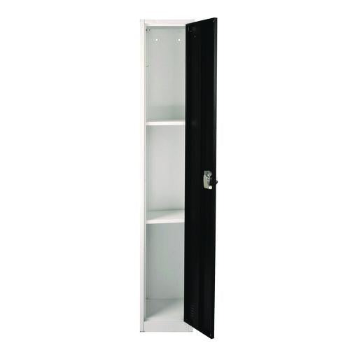 Image of AdirOffice ADI629201BLK Steel Storage Locker, 1 Compartment, 12 x 12 x 72, Black