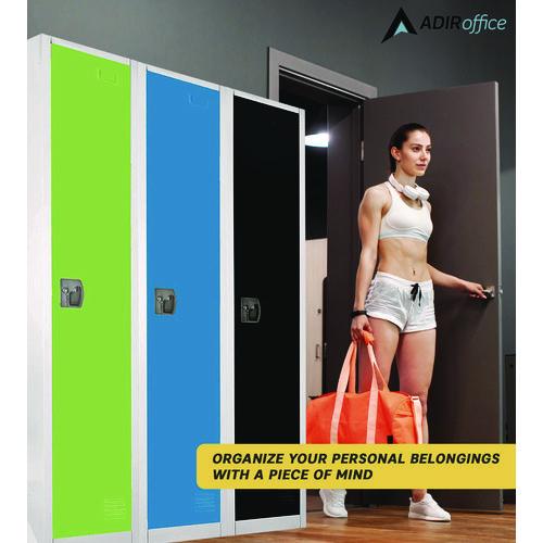 Image of AdirOffice ADI629201GRNMK Steel Storage Locker, 1 Compartment, 12 x 12 x 72, Green