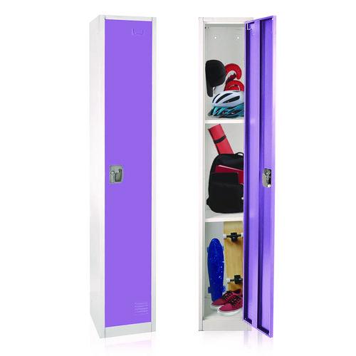 Image of AdirOffice ADI629201PURPKG1 Steel Storage Locker, 1 Compartment, 12 x 12 x 72, Purple