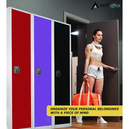 Image of AdirOffice ADI629201PURPKG1 Steel Storage Locker, 1 Compartment, 12 x 12 x 72, Purple