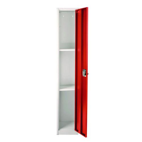 Image of AdirOffice ADI629201RED Steel Storage Locker, 1 Compartment, 12 x 12 x 72, Red