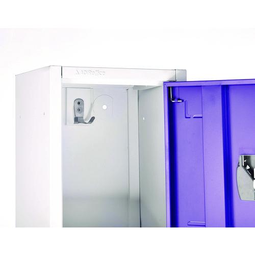 Image of AdirOffice ADI629202PURPKG1 Steel Storage Locker, 2 Compartment, 12 x 12 x 72, Purple