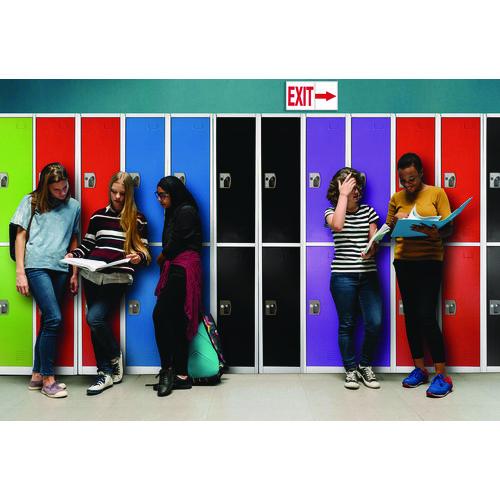 Image of AdirOffice ADI629202REDPKG1 Steel Storage Locker, 2 Compartment, 12 x 12 x 72, Red