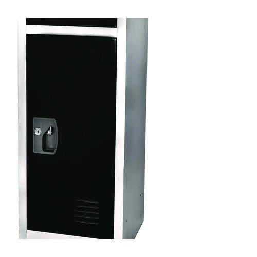 Image of AdirOffice ADI629203BLKPKG1 Steel Storage Locker, 3 Compartment, 12 x 12 x 72, Black