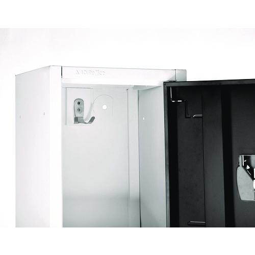 Image of AdirOffice ADI629203BLKPKG1 Steel Storage Locker, 3 Compartment, 12 x 12 x 72, Black