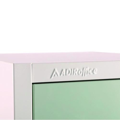 Image of AdirOffice ADI629204MGRN Steel Storage Locker, 4 Compartment, 12 x 12 x 72, Misty Green