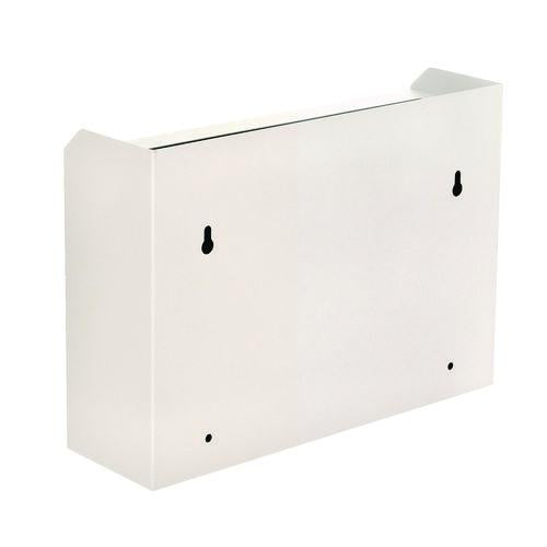 Image of AdirOffice Medium Size Steel Multi-Purpose Secure Drop Box, 9.8 x 3.4 x 7.5, White