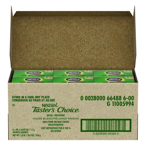 Image of Nescafe® 11005994 Taster's Choice Stick Pack, Decaf, 0.06oz, 80/box, 6 Boxes/carton