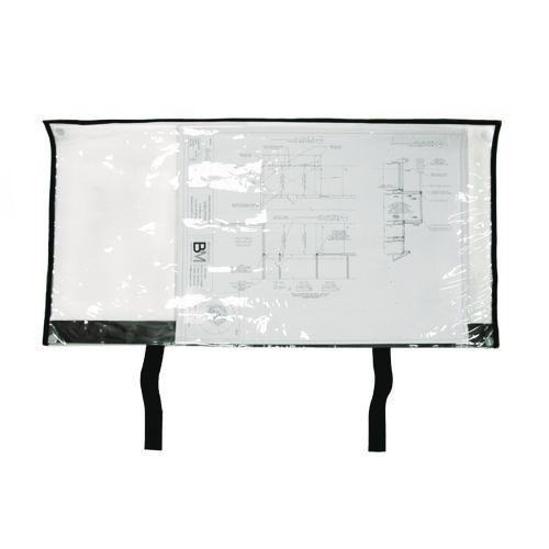 Image of AdirOffice ADIPS3648MK Large Document Protection Blueprint Plan Holder, Holds ARCH E (36" x 48"), Clear