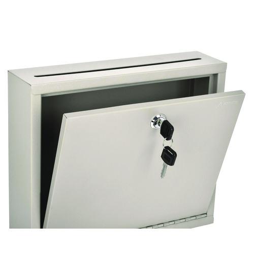 Image of AdirOffice ADI63103BEIMK Large Size Steel Multi-Purpose Secure Drop Box, 12 x 3 x 10, Beige