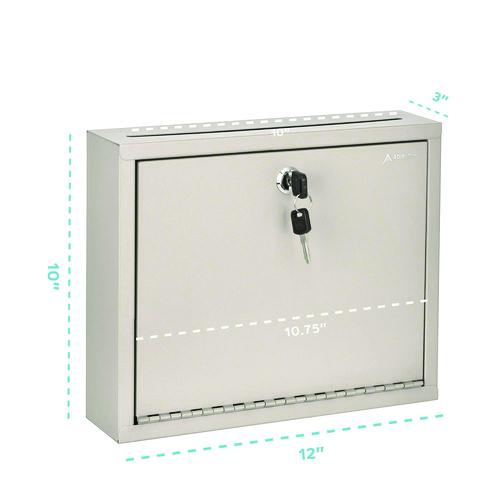 Image of AdirOffice ADI63103BEIMK Large Size Steel Multi-Purpose Secure Drop Box, 12 x 3 x 10, Beige