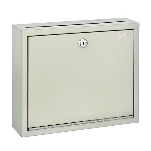 Image of AdirOffice ADI63103BEIMK Large Size Steel Multi-Purpose Secure Drop Box, 12 x 3 x 10, Beige