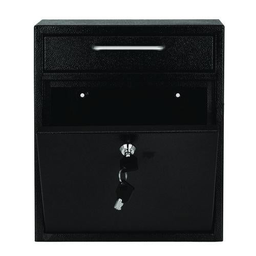 Image of AdirOffice ADI63105BLKMK Medium Ultimate Wall Mounted Mail Box, 10.4 x 4.5 x 12, Black